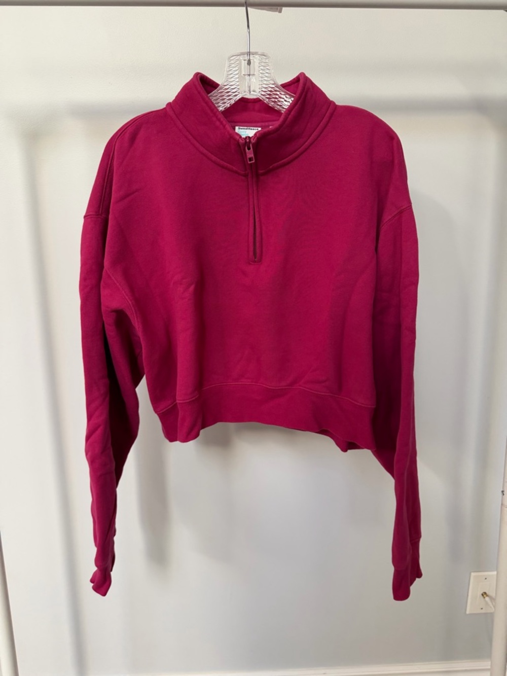 Aritzia TNA Sweatfleece Cozy Fleece Half Zip Sweater